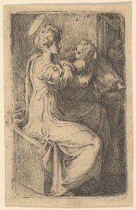 Madonna ve Çocuk, 16. yüzyıl. by Parmigianino