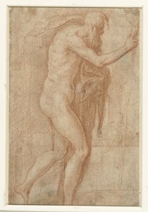 Uyarıda parmağını kaldıran adam by Parmigianino