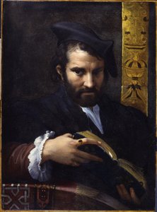 Elinde kitap olan bir adamın portresi, yaklaşık 1524.
