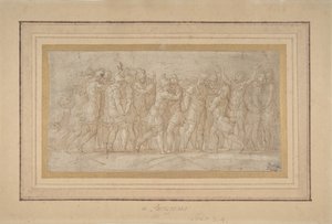 Bir Zaferden Sonra Kutlayan Romalı veya Yunan Savaşçıları, 1503-40. by Parmigianino
