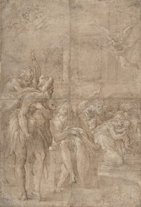 Çobanların Tapınması, 1524-27. by Parmigianino