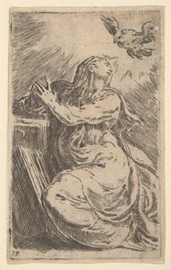 Müjde, 16. yüzyılın başlarında. by Parmigianino