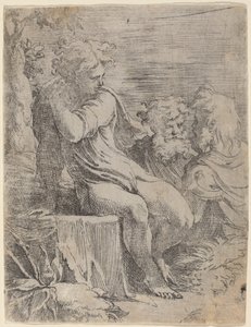 Oğlan ve İki Yaşlı Adam by Parmigianino