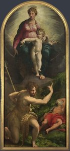 Vaftizci Yahya ve Jerome ile Madonna ve Çocuk, 1527 by Parmigianino