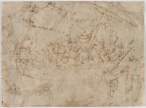 Navicella recto Gemilerin İki Çizimi verso, c. 1410