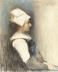 Bir Breton Kızı, by Pascal Adolphe Jean Dagnan Bouveret