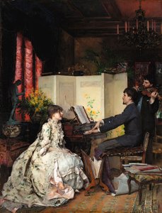 Düet, 1883. by Pascal Adolphe Jean Dagnan Bouveret