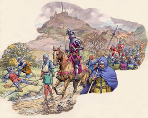 100 Yıl Savaşları (kağıt üzerine guaj)