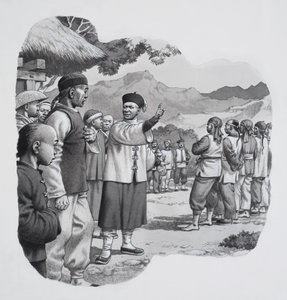 Çinli Boksörler (kağıt üzerine guaj)