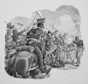 Hafif Süvari (kağıt üzerine guaj)