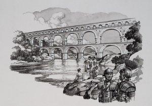Roma Su Kemeri (kağıt üzerine guaj)