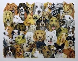 Köpek Dostları (tuval üzerine yağlıboya)