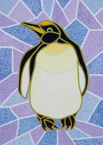 Vitray Üzerine Penguen