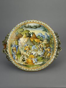 Manna Toplamalı Havza, muhtemelen Urbino, c.1600-20 (maiolica)