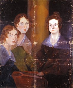 Üç Bronte kız kardeşin portresi: Charlotte Bronte (1816-1855), Emily Bronte (1818-1848) ve Anne Bronte (1820-1849), İngiliz yazarlar. Kardeşleri Branwell Patrick Bronte