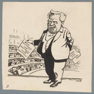 Almanya'ya katı muamele Daha fazla adalet Daha fazla insanlık Daha fazla iyilik / Almanya için değil (nesne üzerine başlık) by Patricq Kroon (signed by artist)
