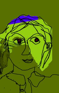 Pensieri, 2019 (dijital, akrilik) by Patrizia La Porta