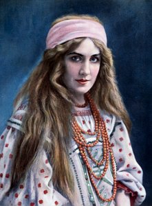 Marguerite Carre (1880-1947), Nikolai Rimsky-Korsakov'un (1844-1908) yazdığı Snow Maiden'da Snegourotchka rolünde by Paul (after) Nadar