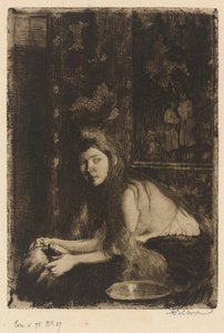 Vazolu Kadın La femme au vazo, 1894. by Paul Albert Besnard