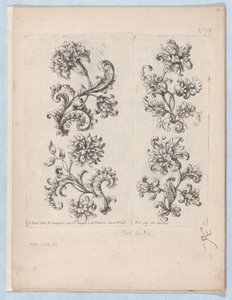 Küçük Çiçek Motifleri Serisi, Levha 1, yakl. 1670-85., yakl. 1670-85. by Paul Androuet Du Cerceau