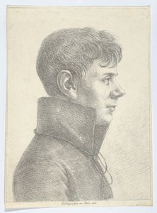 Profildeki Genç Bir Adamın Portresi, 1808., 1808. by Paul Anton Skerl