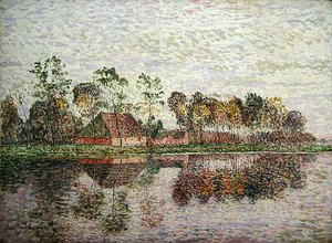 Birçok Ağacı ve Nehri olan bir Güney Alman Çiftliği by Paul Baum