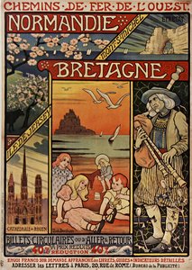 Batı Demiryolları. Normandiya, Brittany, 1900.