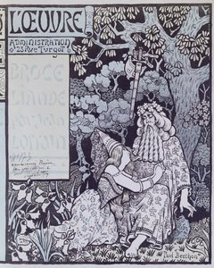 Broceliande Ormanında Büyücü Merlin ve Peri Vivien, 