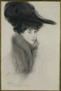 Consuelo Vanderbilt (1877-1964) Marlborough Düşesi, c.1901 (kuru nokta)