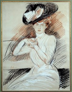 Madam Helleu. Paul Helleu (1859-1927), 20. yüzyıl çizimi. Bayonne, Musee Bonnat by Paul Cesar Helleu