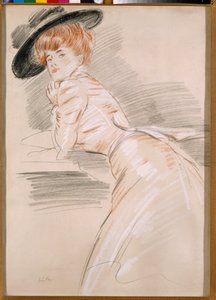 Şapkalı Madam Helleu by Paul Cesar Helleu