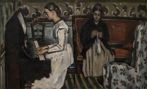 Piyanodaki Kız ("Tannhäuser"ın Uvertürü) by Paul Cézanne