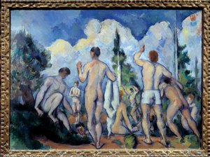 Les bathers Tablo Paul Cezanne (1839-1906) 1890 Güneş. 0,6x0,82 m Paris, Orsay Müzesi by Paul Cézanne