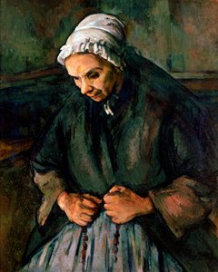 Tesbihte Yaşlı Kadın, Paul Cezanne (1839-1906) 1896 Güneş. 65x85 cm Londra, Ulusal Galeri by Paul Cézanne