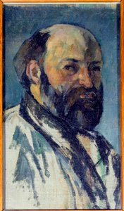 Paul Cezanne (1839-1906) 1877 Sun tarafından Otoportre Resim. 0,25x0,14 m Paris, Musee d