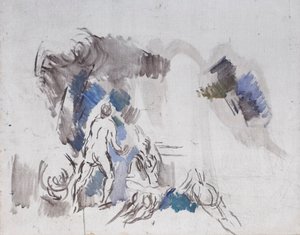 yıkananların kroki by Paul Cézanne
