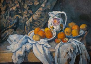 Perdeli Natürmort by Paul Cézanne