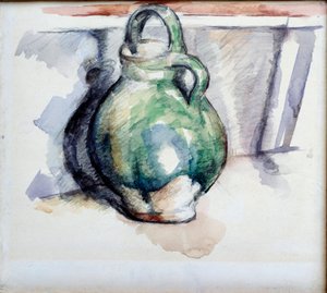 Yeşil Sürahi Suluboya ve Kurşun Madeni, Paul Cezanne (1839-1906) 1885 Paris, Musee du Louvre by Paul Cézanne