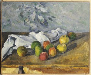elma ve peçete by Paul Cézanne