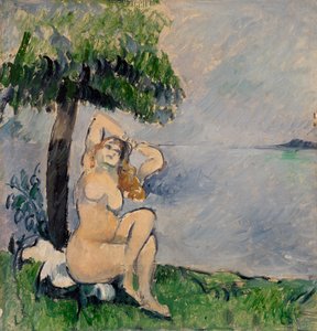 Deniz kıyısında yıkanan by Paul Cézanne