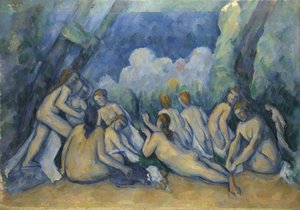 banyo yapanlar by Paul Cézanne