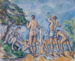 banyo yapanlar by Paul Cézanne