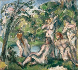 Cezanne ile Yıkananlar, Paul (1839-1906) by Paul Cézanne