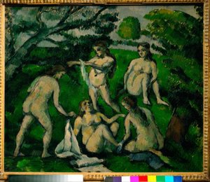 Beş yüzücü by Paul Cézanne