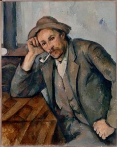 yaslanmış sigara içen by Paul Cézanne