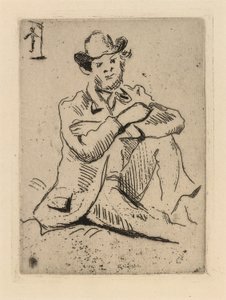 Guillaumin Asılan Adam ile by Paul Cézanne