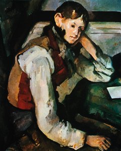 Kırmızı Yelekli Çocuk, 1888-1890 by Paul Cézanne