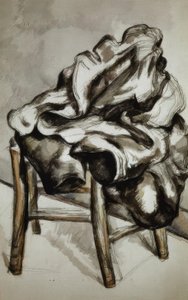 Bir sandalyeye ceket by Paul Cézanne