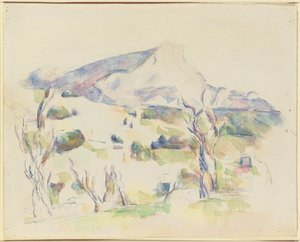Sainte-Victoire Dağı, Lauves manzarası, 1902-06 by Paul Cézanne