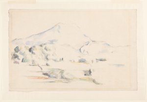 Montagne Saint-Victoire, c.1885-87 (sert kağıt üzerine grafit ve sulu boya) by Paul Cézanne